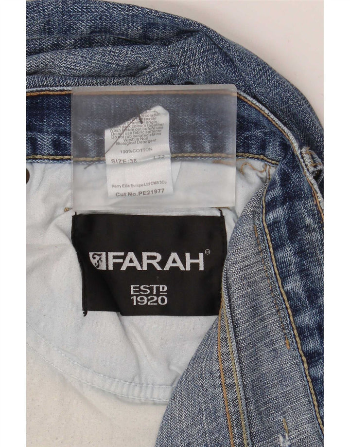 Blugi Farah Bărbați Drepți W38 L32 Bumbac Albastru