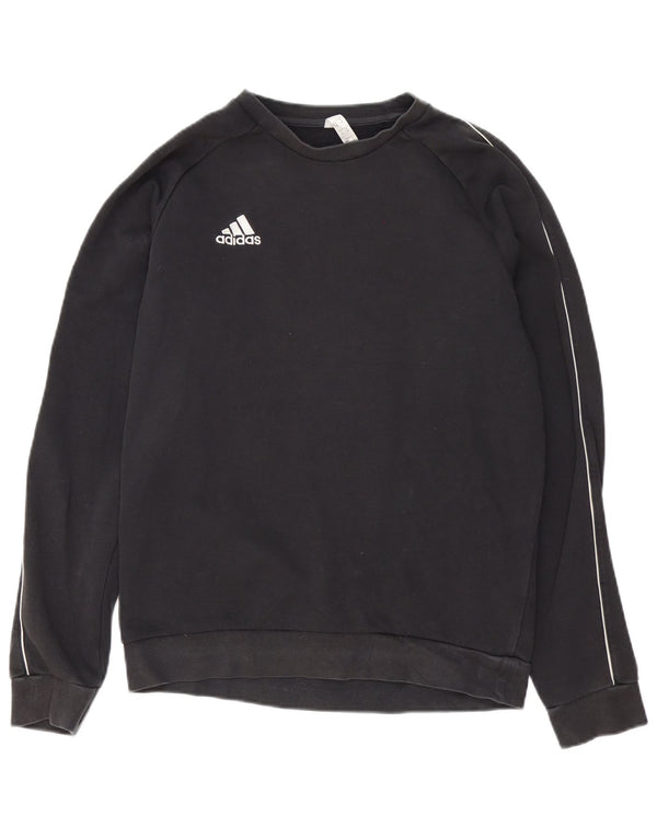 Pulover Adidas pentru bărbați, bumbac mediu negru