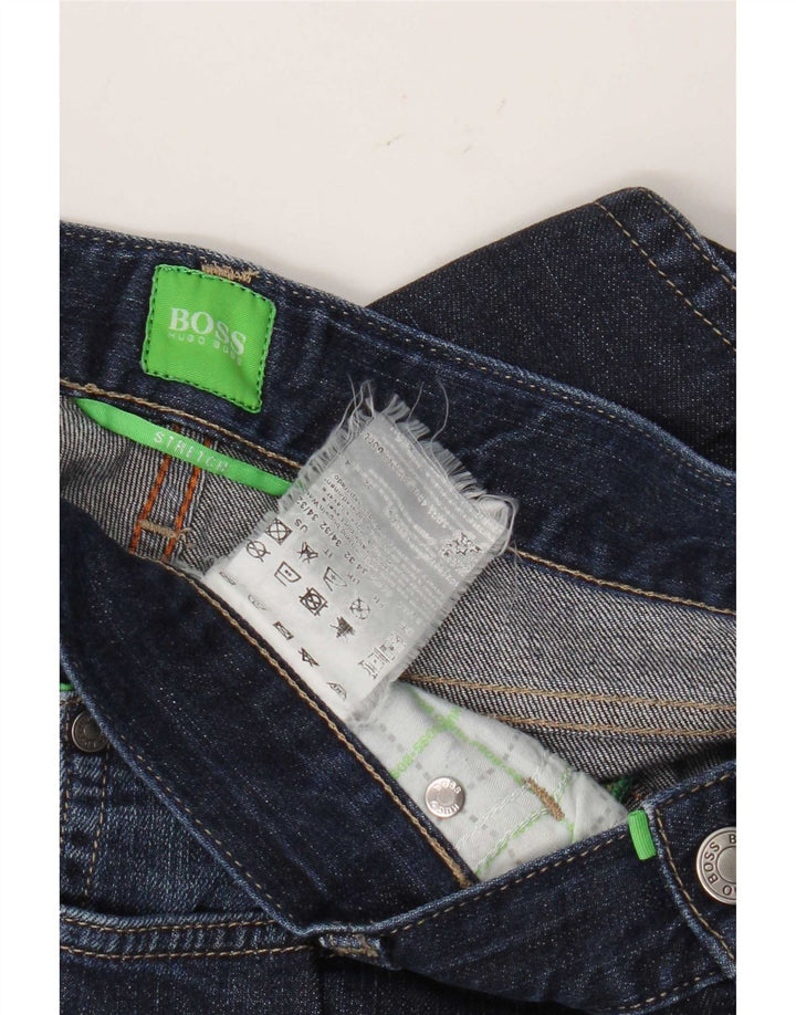 Blugi drepti pentru bărbați Hugo Boss W34 L32 bleumarin