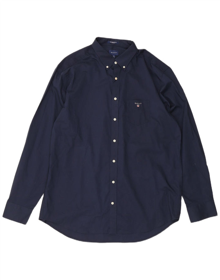 Cămașă Gant pentru bărbați, cu formă regulată, 2XL, albastru bleumarin, bumbac, clasică