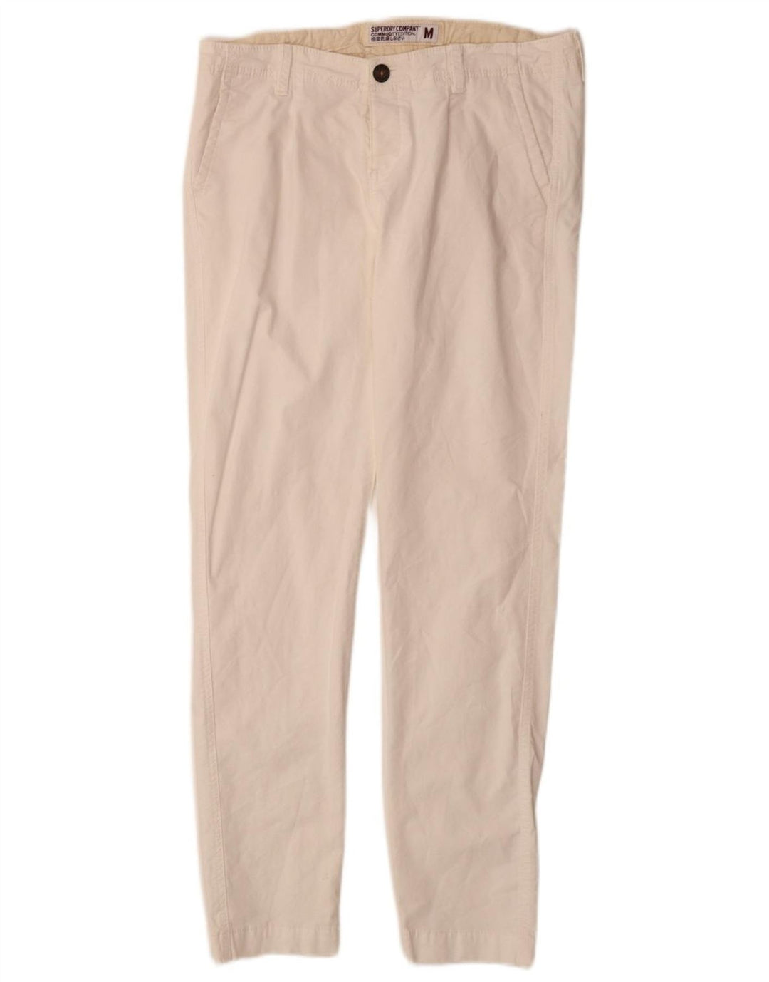 SUPERDRY Pantaloni chino subțiri pentru femei L30 L30, bumbac alb