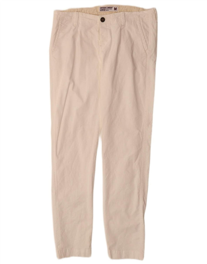 SUPERDRY Pantaloni chino subțiri pentru femei L30 L30, bumbac alb