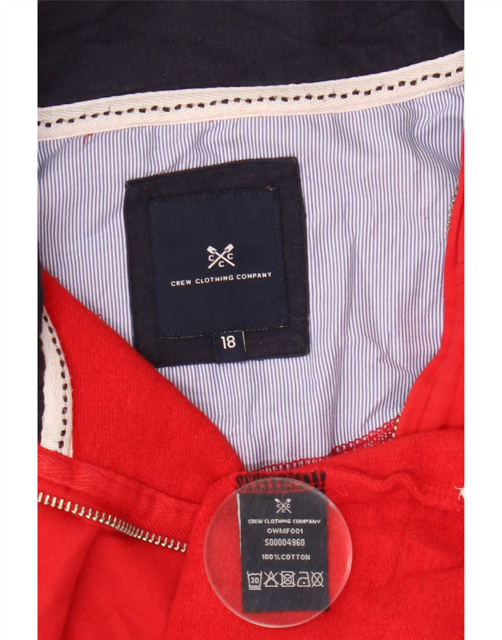 CREW CLOTHING Hanorac supradimensionat cu fermoar pentru femei Pulover UK 18 XL Roșu