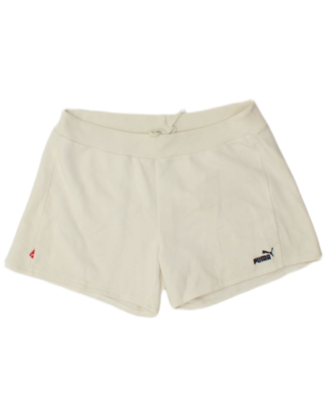 PUMA Womens Sport Shorts UK 14 Large  Off White