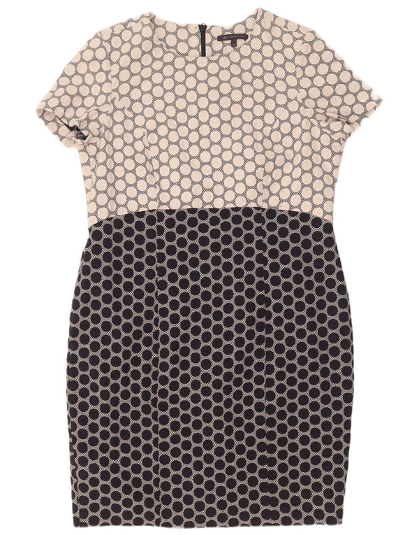 Rochie teacă pentru femei Marks & Spencer UK 20 2XL Bumbac cu pete albastru bleumarin