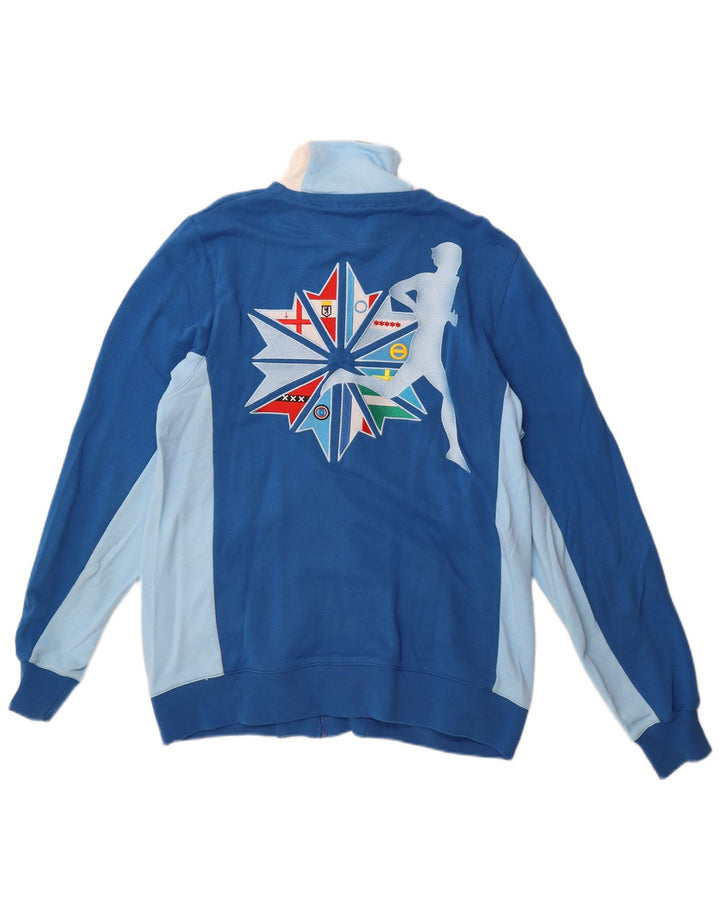 Jachetă de top pentru trening grafic Reebok pentru bărbați, mare, albastru, bumbac color bloc