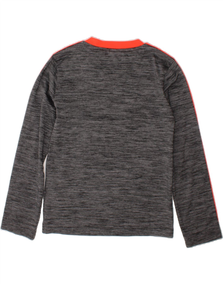 ADIDAS Boys Graphic Top Long Sleeve 7-8 Years Grey Colourblock Polyester Vintage Adidas and Second-Hand Adidas from Messina Hembry 