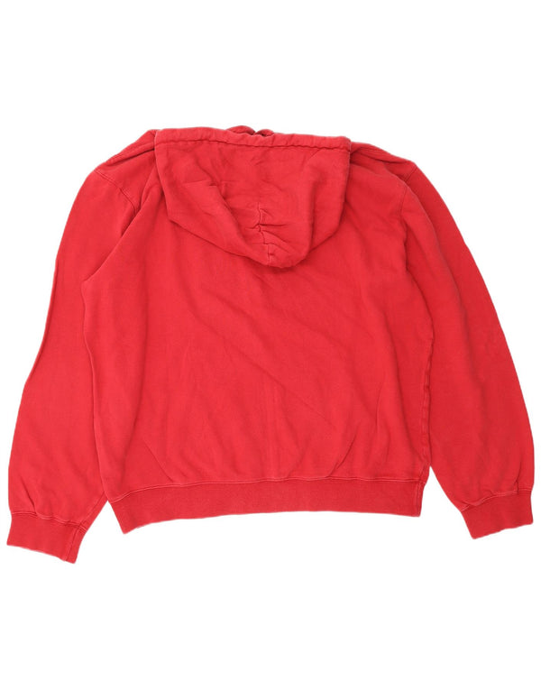 Pulover cu glugă grafic pentru bărbați CHAMPION XL bumbac roșu