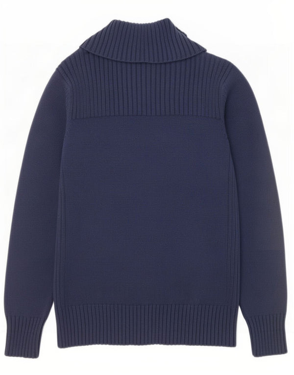 Pulover cardigan cu fermoar complet pentru femei Marks & Spencer UK 20 2XL Bumbac bleumarin