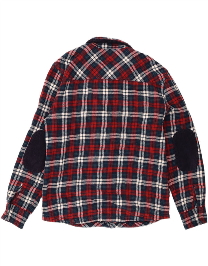 Cămașă de flanel lumberjack pentru bărbați Fat Face, mare, din bumbac cu carouri bleumarin