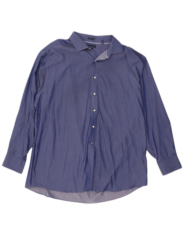 Cămașă Tommy Hilfiger pentru bărbați, cu formă regulată, mărimea 18 2XL, bumbac albastru