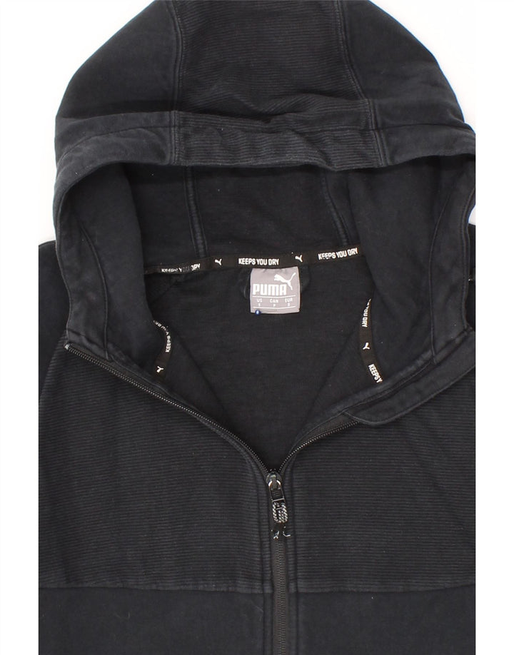 PUMA Mens Zip Hoodie Sweater Small Black Cotton Vintage Puma and Second-Hand Puma from Messina Hembry 