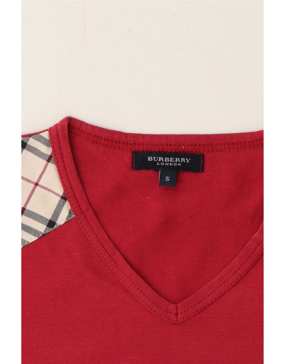 Tricou Burberry pentru femei Top UK 10 Small Red Check