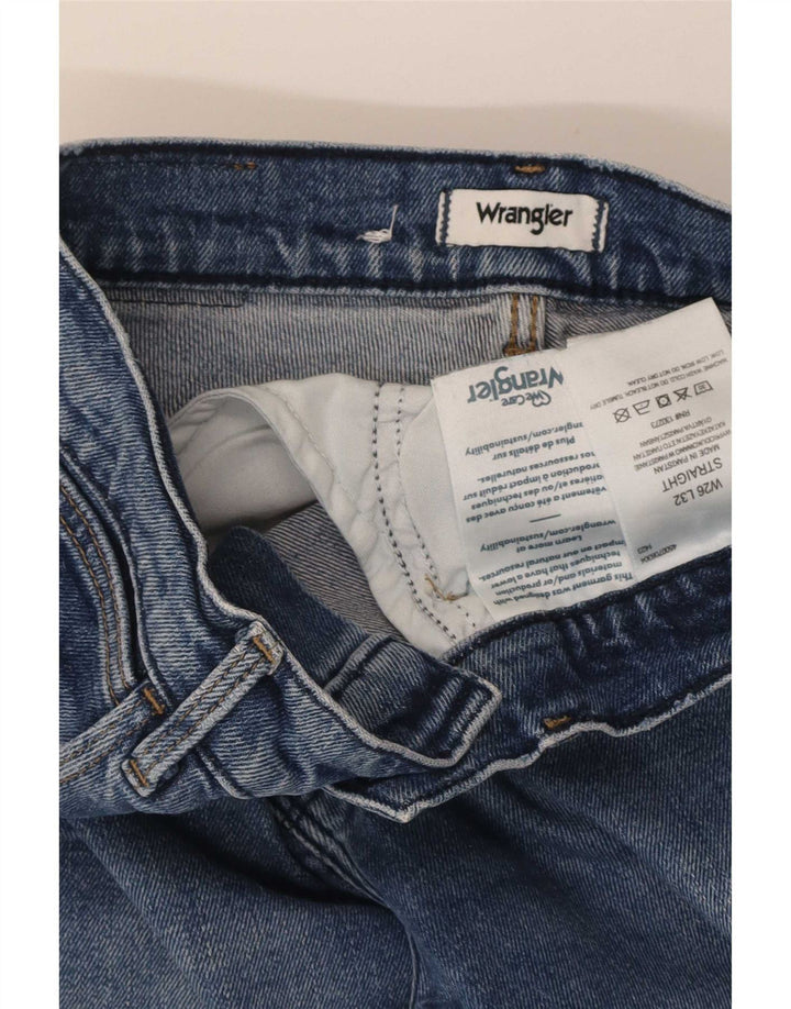 Blugi drepti pentru femei Wrangler W26 L28 Bumbac albastru