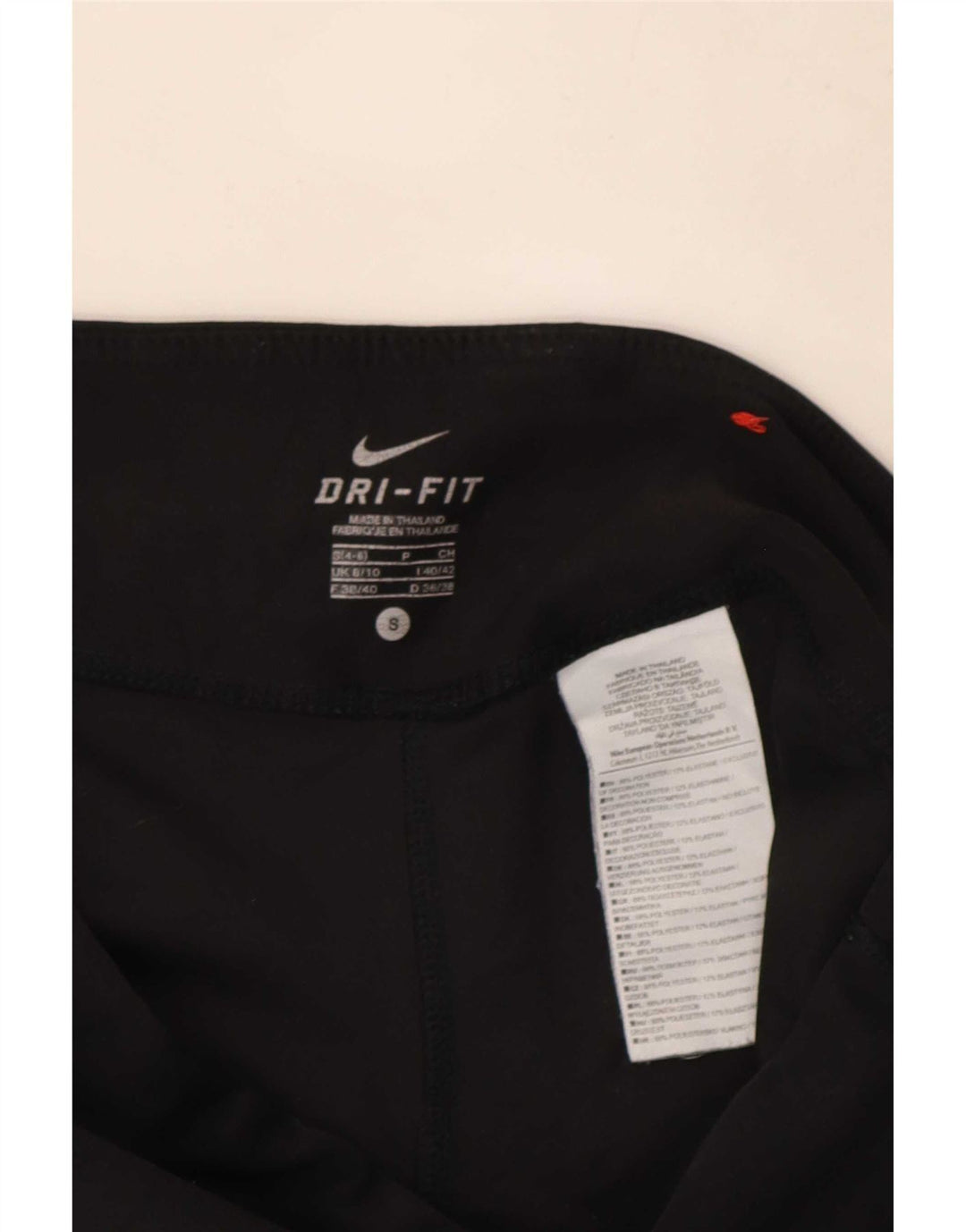 Leggings capri Nike Dri Fit pentru femei UK 8/10 Poliester negru mic