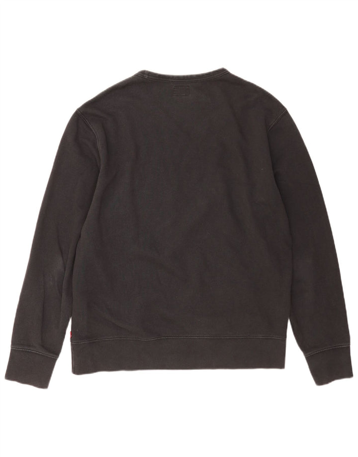 Levi's Pulover grafic pentru bărbați, bumbac mediu negru