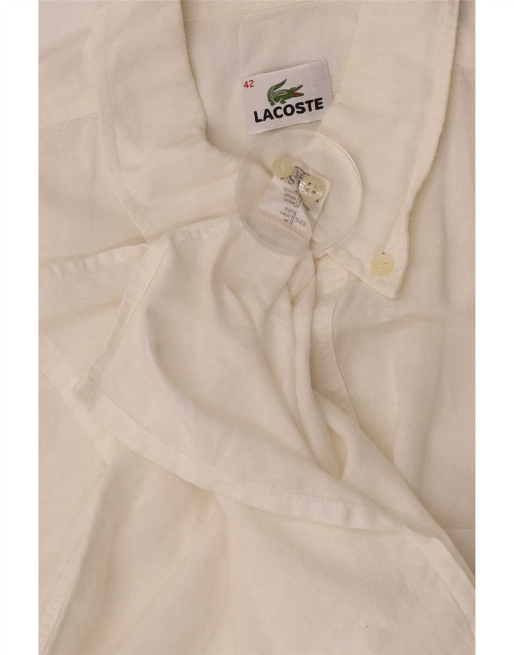 Cămașă pulover cu mânecă scurtă pentru bărbați Lacoste Mărimea 42, mare, alb, in