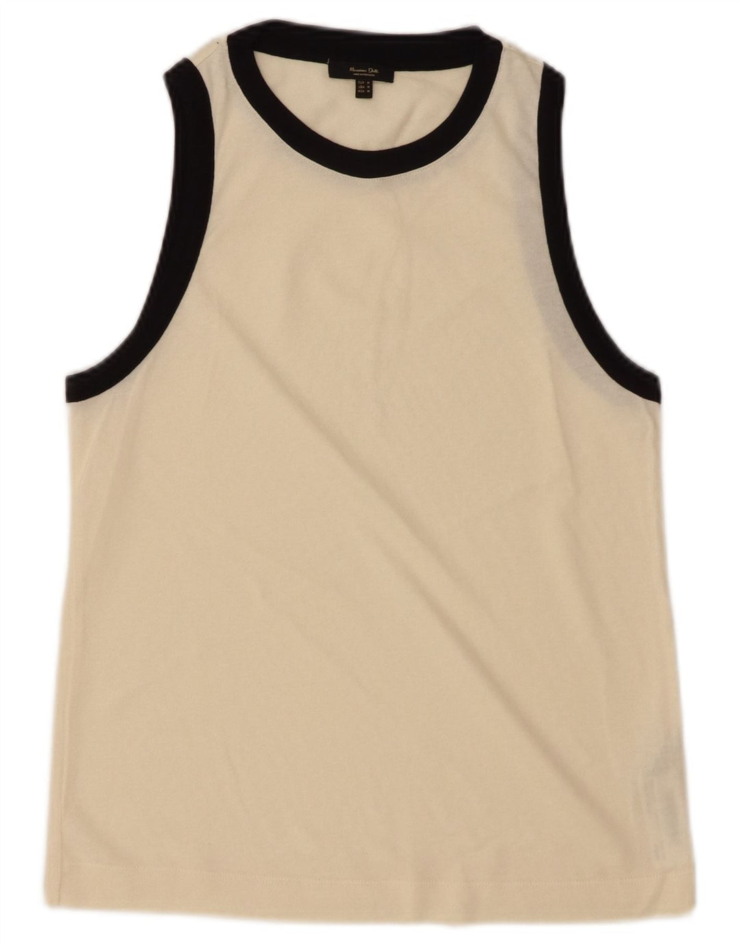 MASSIMO DUTTI Vest Top pentru femei UK 12 Medium Beige Bumbac