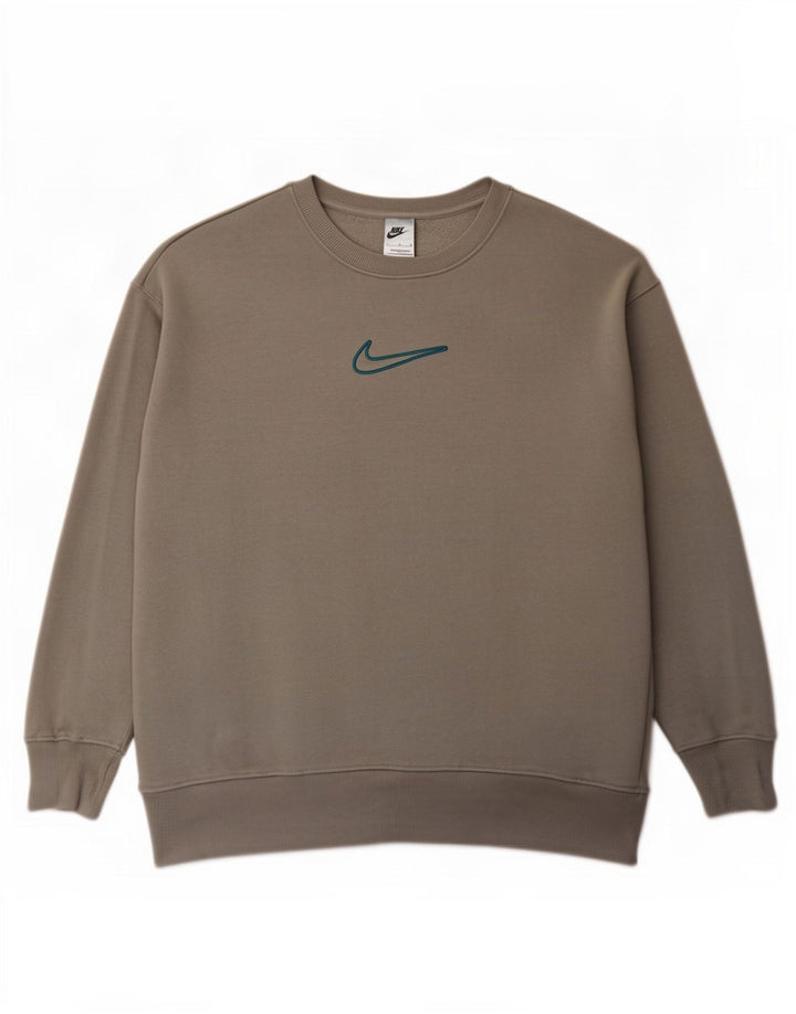 Hanorac Nike pentru bărbați, cu tăiere lejeră, pulover mare, gri, bumbac