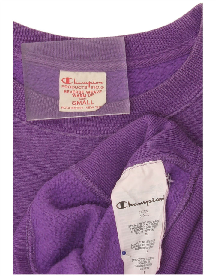 Pulover pentru bărbați CHAMPION cu țesătură inversă cu grafică, bumbac mic violet