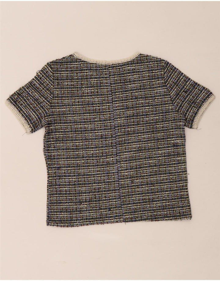 Tricou Crop pentru femei Zara UK 12 Poliester caros mediu multicolor