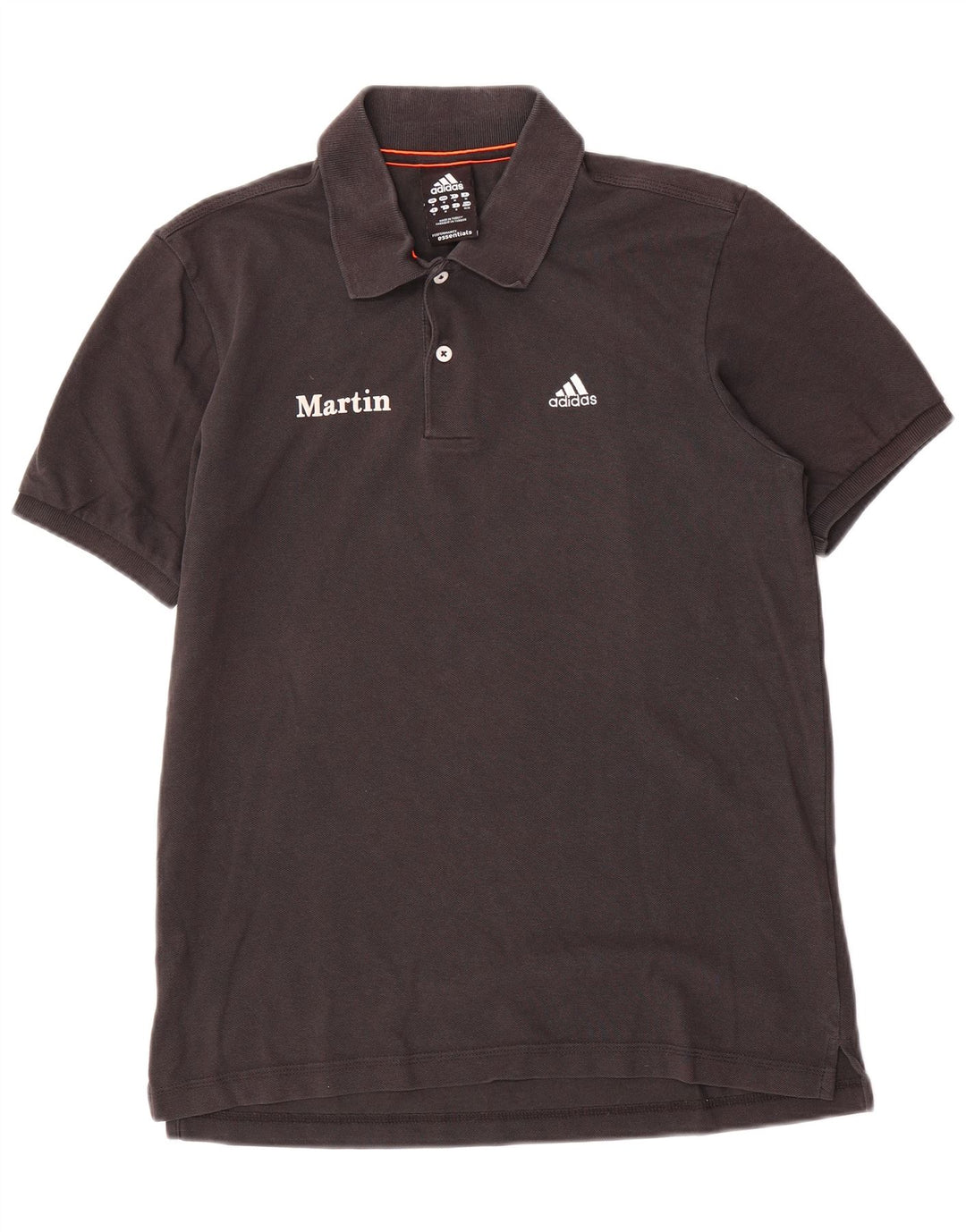 Tricou polo Adidas Martin Graphic pentru bărbați, bumbac mediu negru