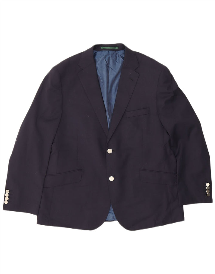 Jachetă pentru bărbați Marks & Spencer cu 2 nasturi EU 54 2XL Lână bleumarin
