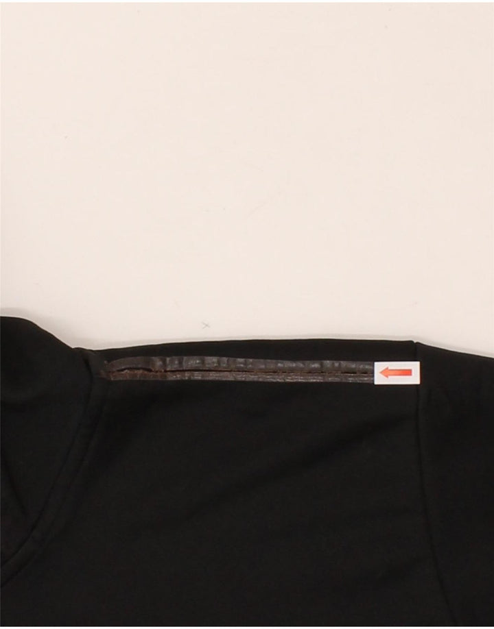 ADIDAS Mens Graphic Zip Neck Hoodie Jumper Small Black Polyester Vintage Adidas and Second-Hand Adidas from Messina Hembry 
