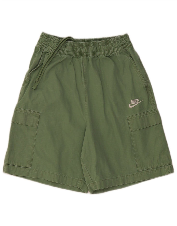 Pantaloni scurti sport NIKE pentru femei UK 6 XS, bumbac verde