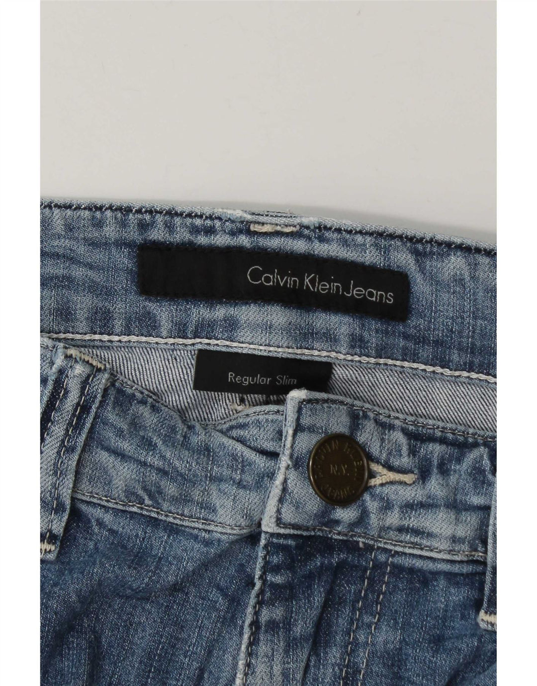 Blugi slim pentru bărbați Calvin Klein W34 L34 albastru