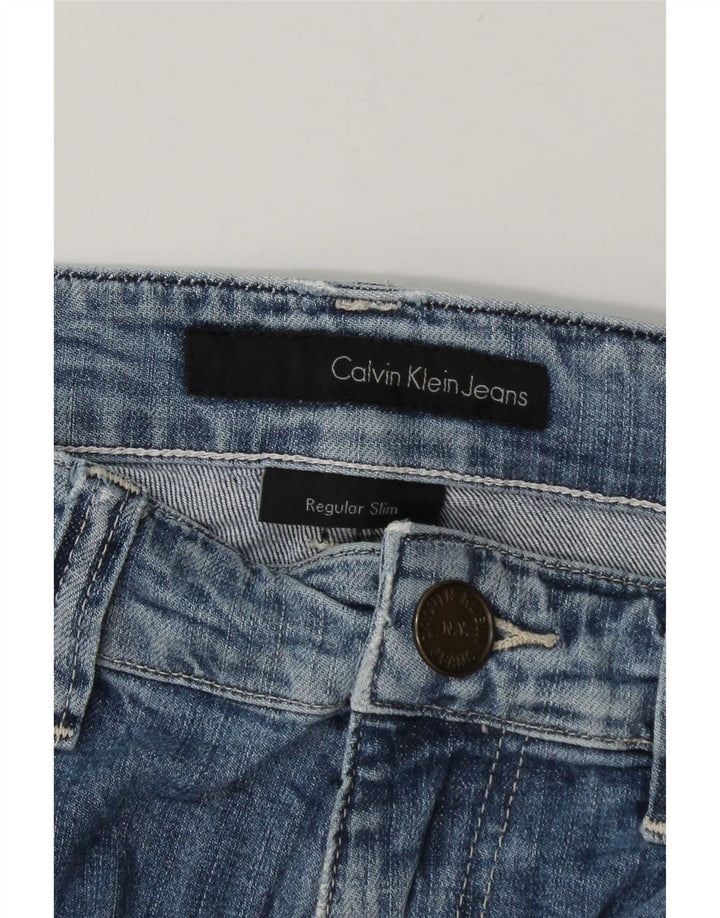 Blugi slim pentru bărbați Calvin Klein W34 L34 albastru