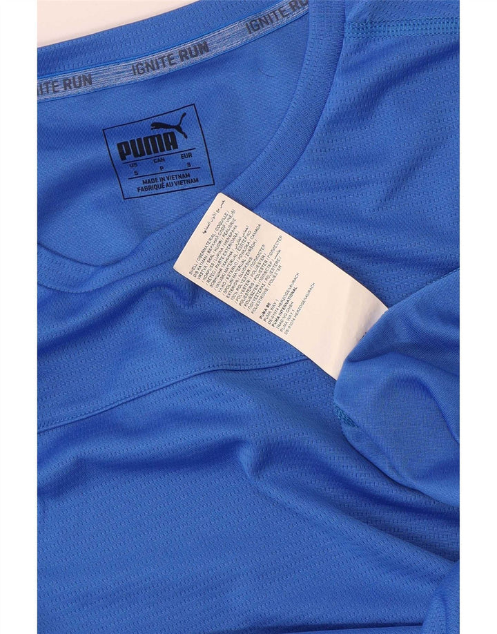 Tricou pentru bărbați Puma Top Small Blue Poliester