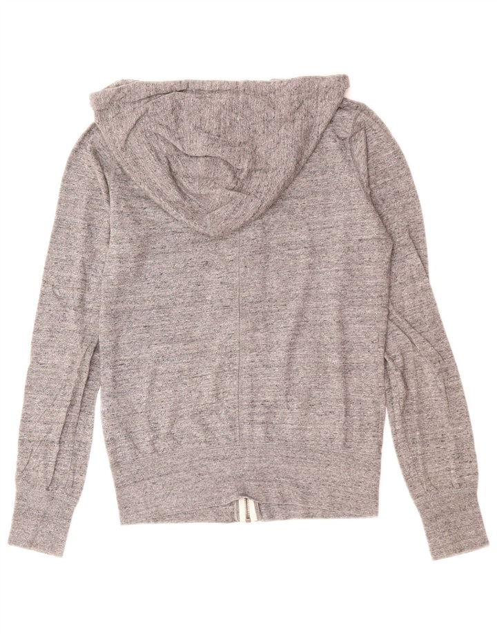 Pulover NIKE pentru femei, cu fermoar, UK 10, poliester cu pături, gri mic
