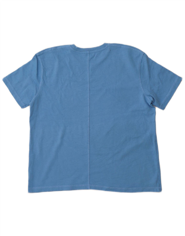 Top tricou ZARA pentru femei UK 14 Medium Blue Bumbac