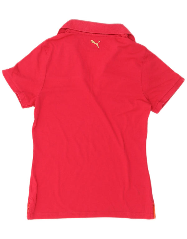 Tricou polo Puma pentru femei UK 12 Medium Pink Colorblock