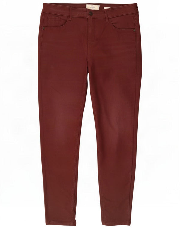 Fat Face blugi jegging pentru femei UK 14 Large W32 L28 Burgundy Viscose