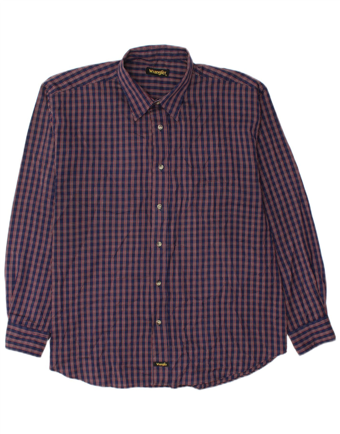 Cămașă de flanel pentru bărbați WRANGLER, XL, bleumarin, cu carouri