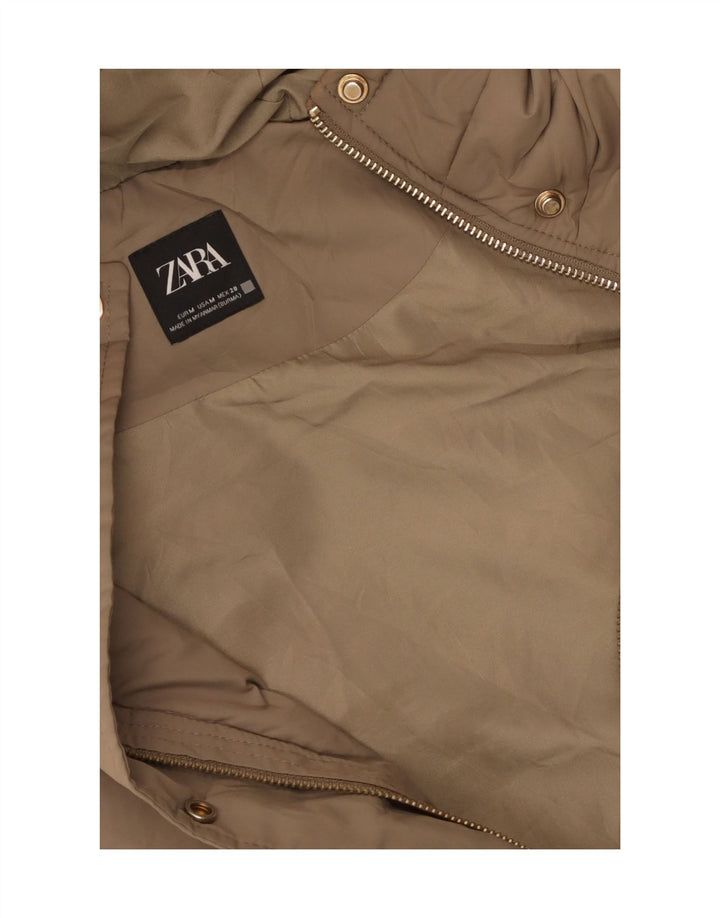 Palton căptușit fără mâneci pentru femei Zara UK 14 Bej mediu