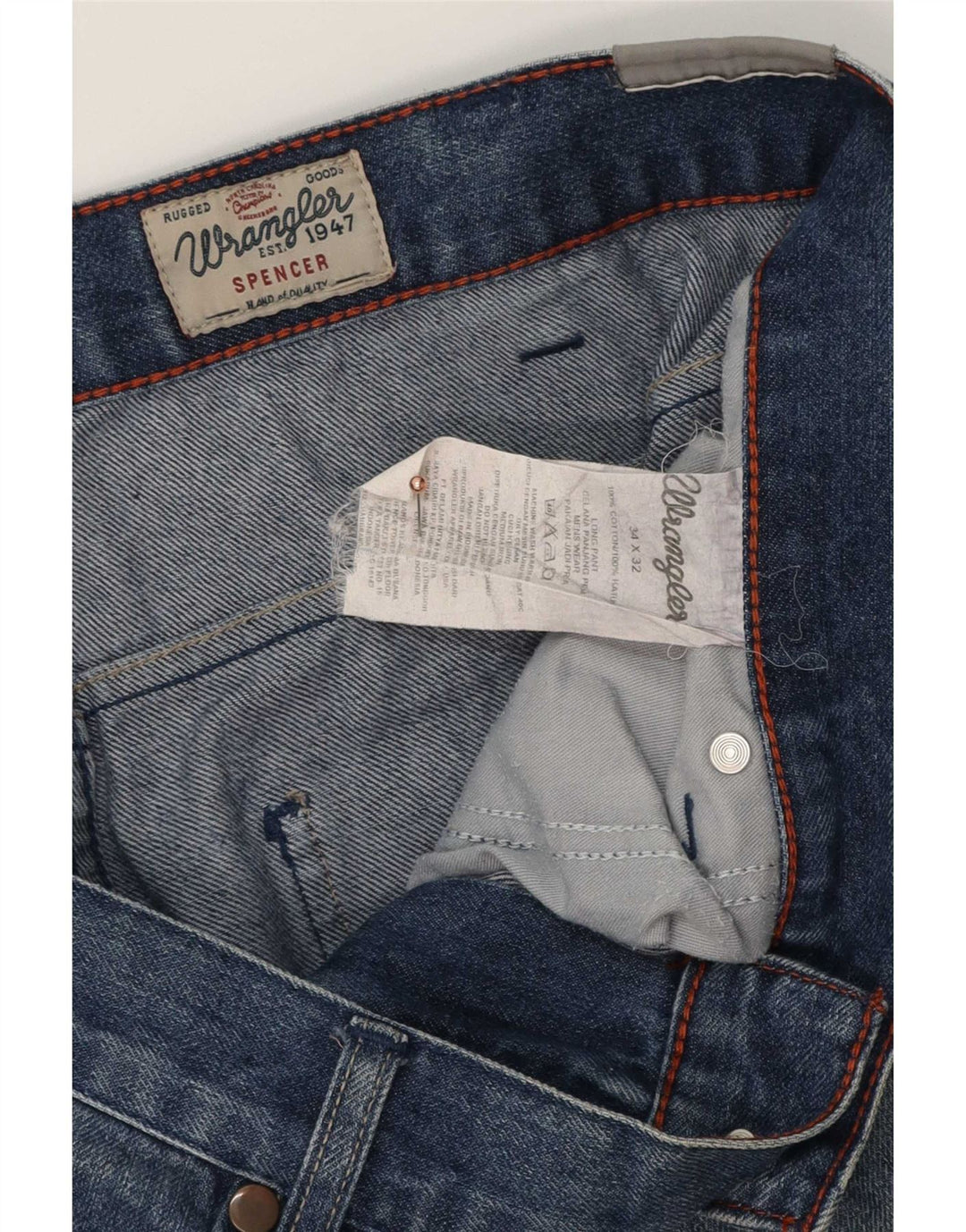 Blugi pentru bărbați Wrangler Spencer Straight W34 L32 Bumbac albastru
