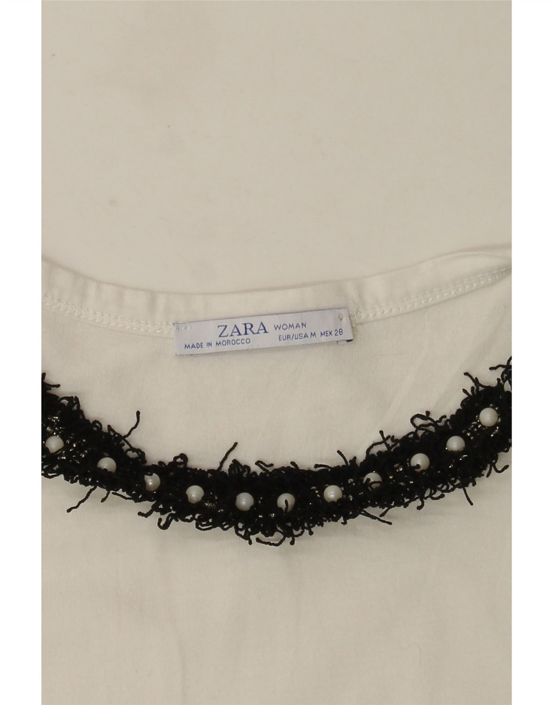 Tricou pentru femei Zara UK 12 Medium White