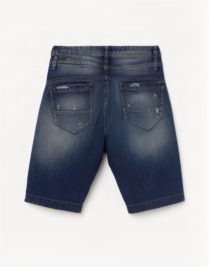 Pantaloni scurți Jack & Jones pentru bărbați din denim învechit, mediu W32, bumbac albastru