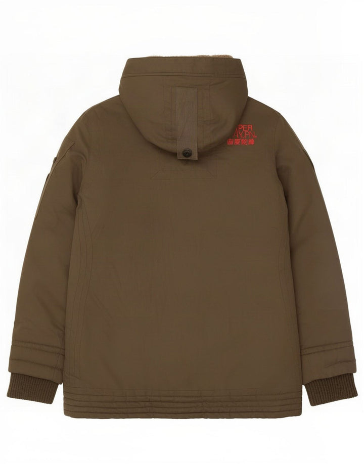 Jachetă parka cu glugă Superdry pentru femei UK 40 mare, maro, poliester