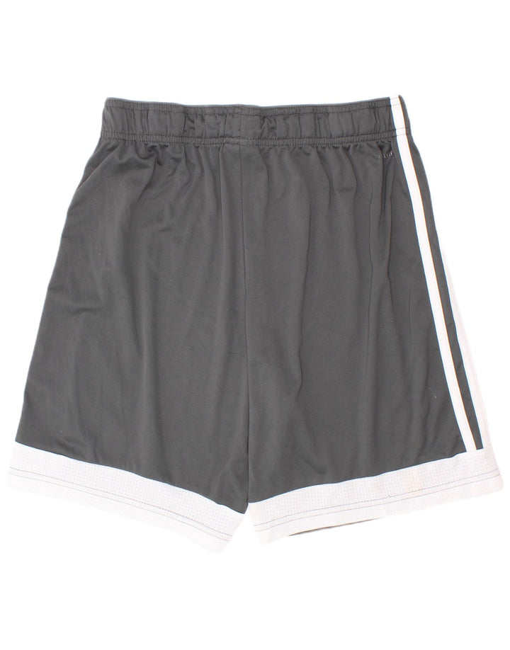 Pantaloni scurți sport Adidas pentru băieți 13-14 ani, gri, poliester color bloc