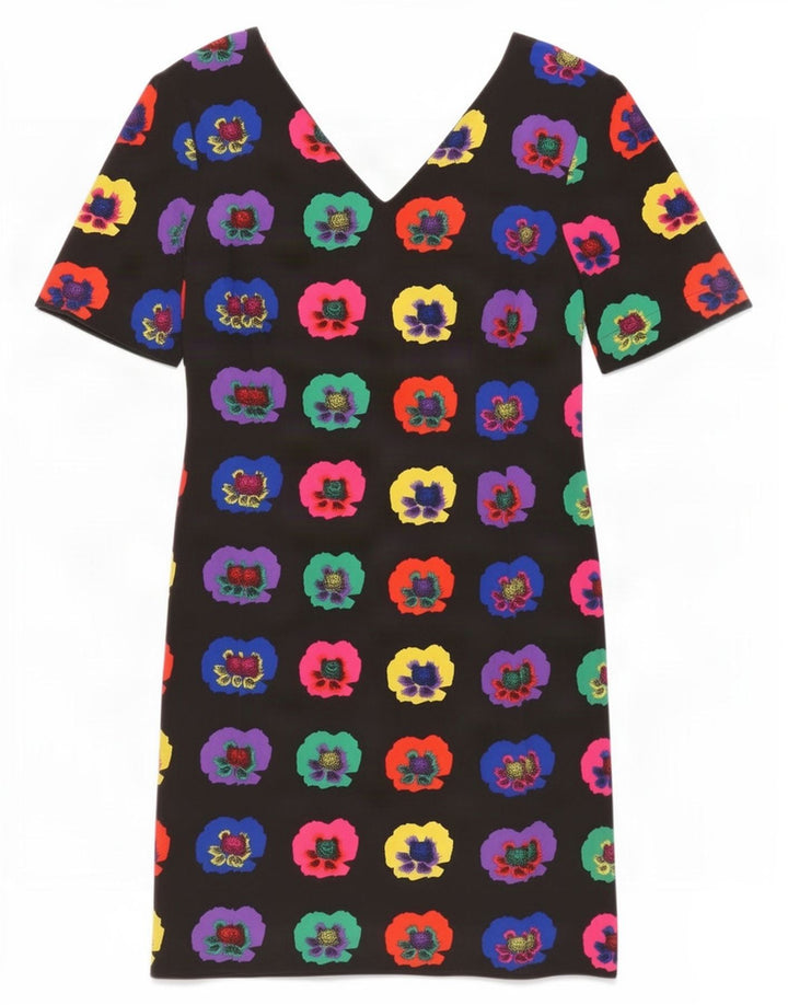 Rochie pentru femei Laurel EU 40 Mătase florală neagră medie