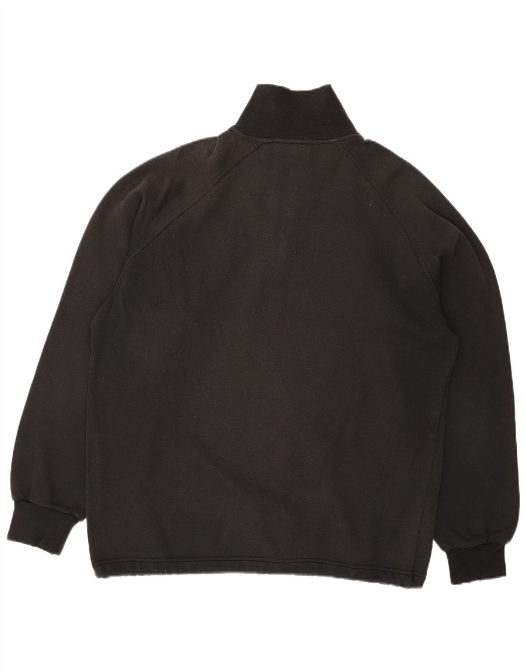 KAPPA Mens Zip Neck Sweatshirt Jumper Large Black Cotton