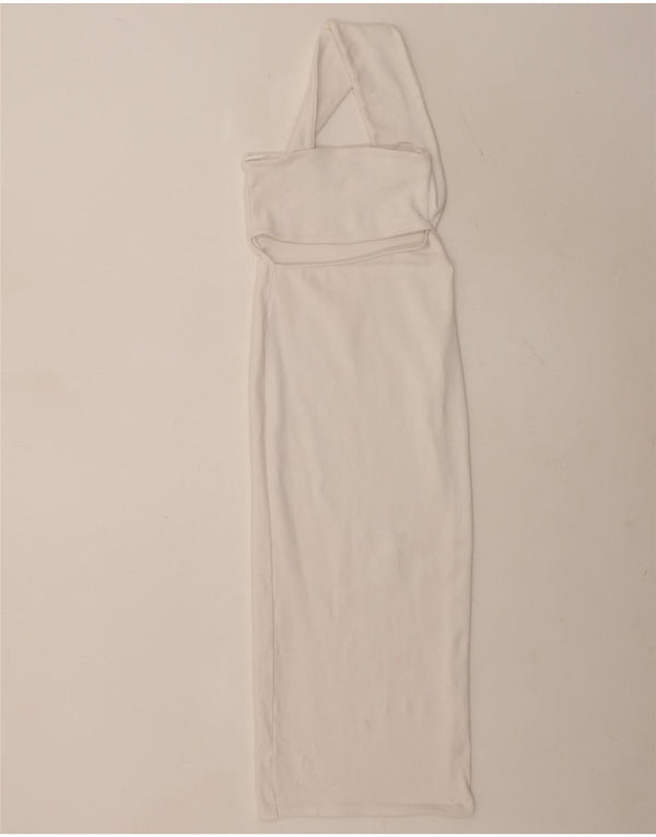 Rochie decupată pentru femei Zara cu un singur umăr, UK 10, bumbac alb