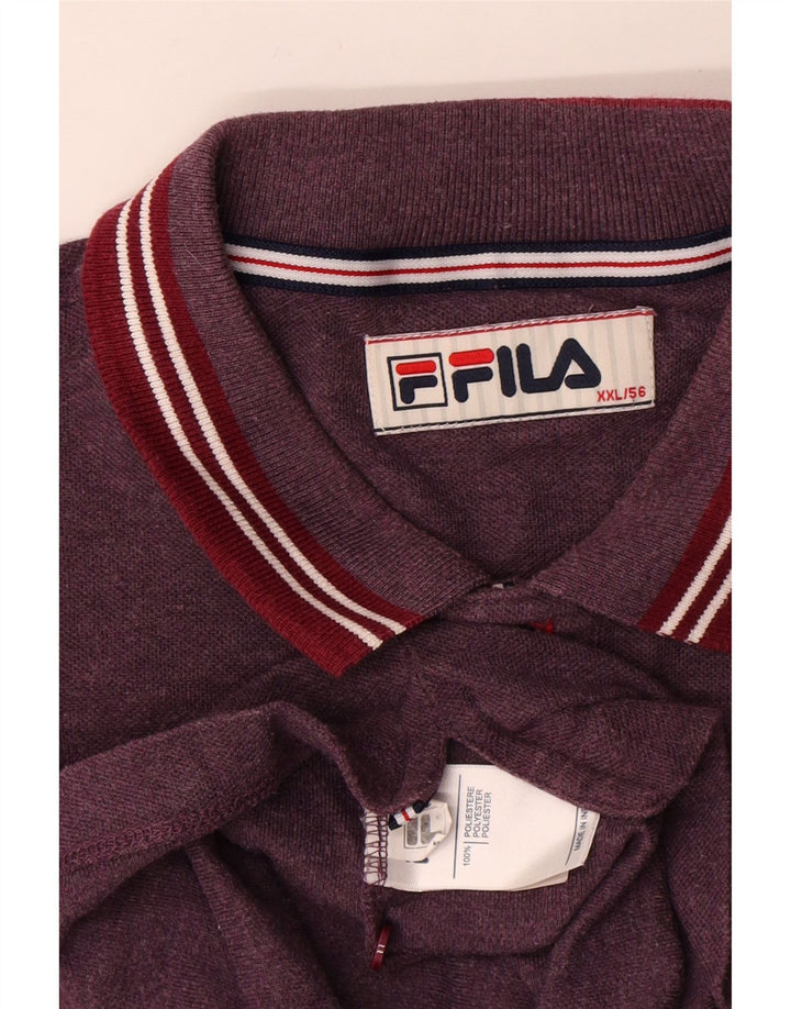 Tricou polo Fila pentru bărbați IT 56 2XL Bordeaux Poliester