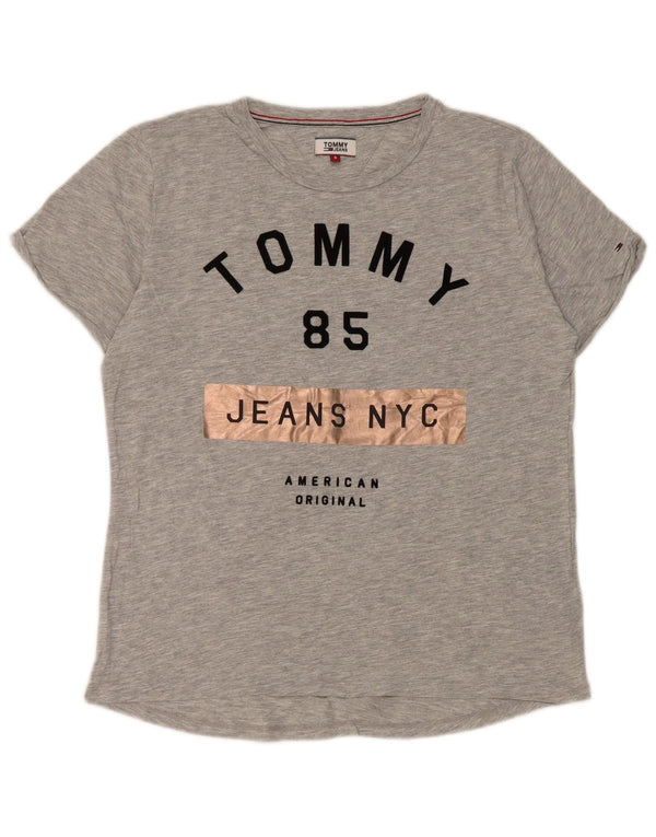 Tricou grafic Tommy Hilfiger pentru femei Top UK 10 Small Grey Flecked