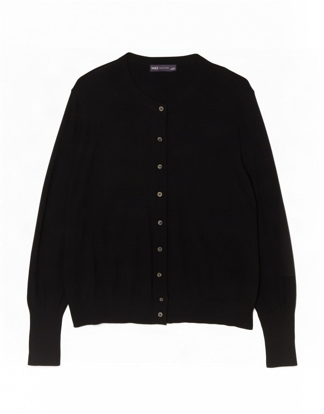Pulover cardigan pentru femei Marks & Spencer UK 20 2XL Viscoză neagră