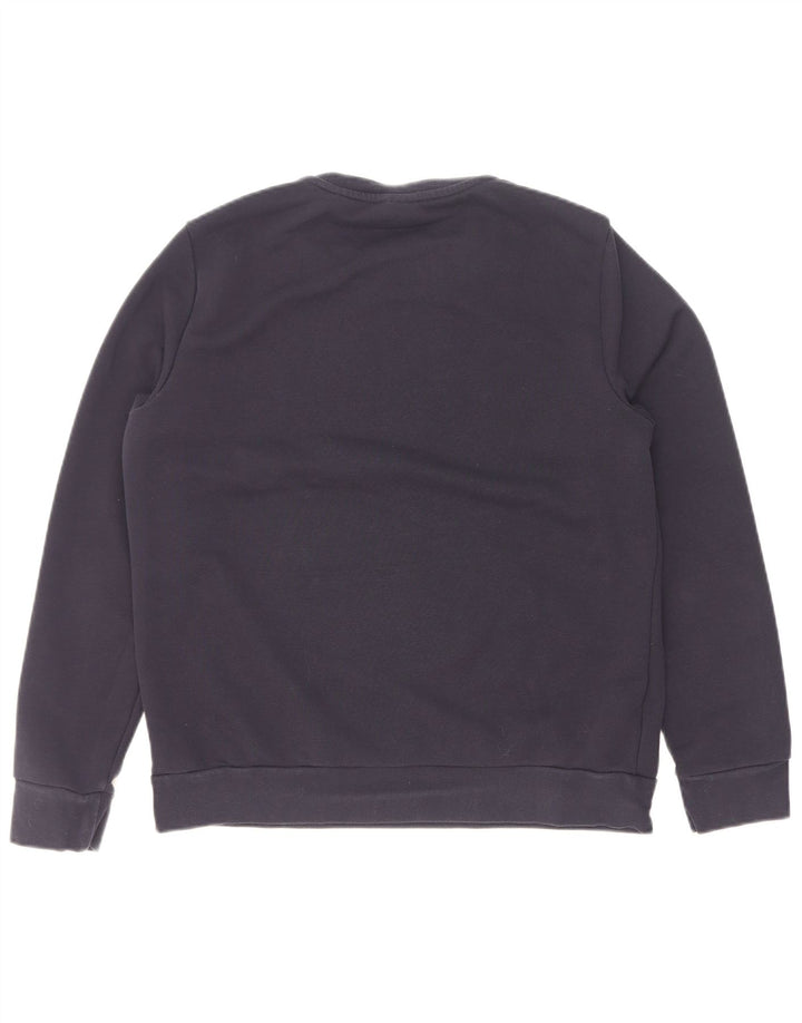 Pulover de hanorac grafic Adidas pentru femei UK 14 Medium Bleumarin